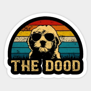 Vintage Goldendoodle The Dood Hund Lustig Geschenk Sticker